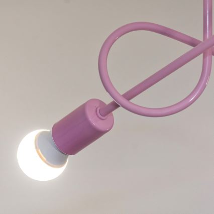 Stropni luster OXFORD 3xE27/15W/230V ružičasta