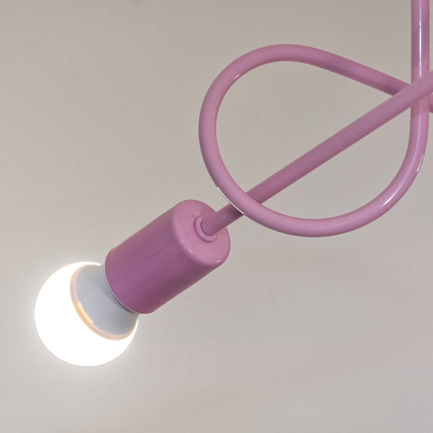 Stropni luster OXFORD 3xE27/15W/230V ružičasta
