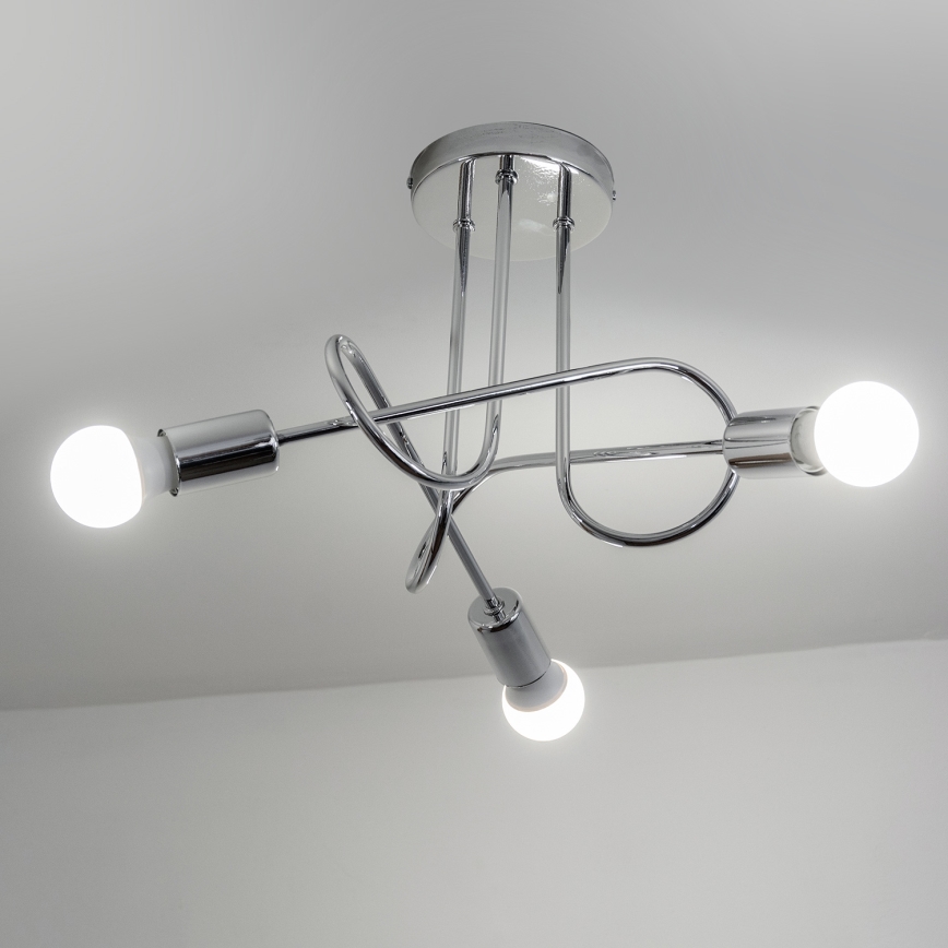 Stropni luster OXFORD 3xE27/15W/230V, sjajni krom