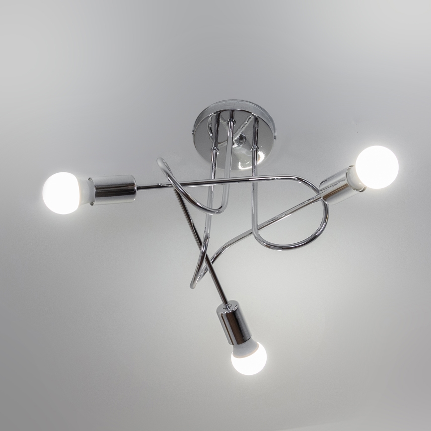 Stropni luster OXFORD 3xE27/15W/230V, sjajni krom