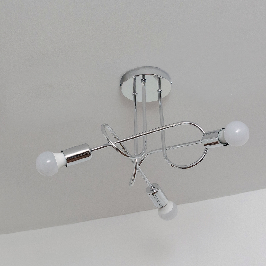 Stropni luster OXFORD 3xE27/15W/230V, sjajni krom