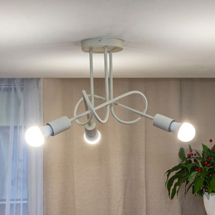 Stropni luster OXFORD 3xE27/15W/230V u krem boji