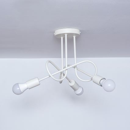 Stropni luster OXFORD 3xE27/15W/230V u krem boji