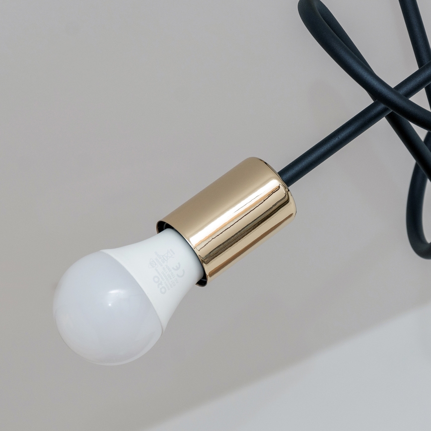 Stropni luster OXFORD 3xE27/15W/230V zlatna/crna