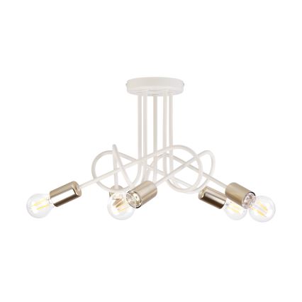 Stropni luster OXFORD 5xE27/15W/230V mesing/bijela