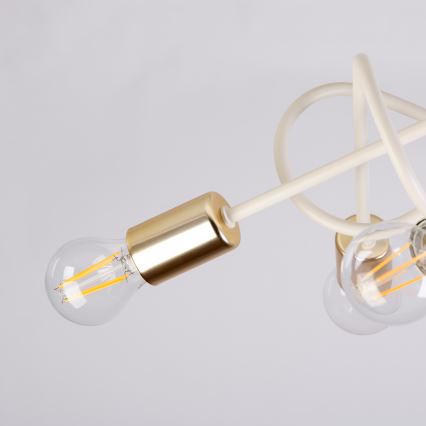 Stropni luster OXFORD 5xE27/15W/230V mesing/bijela