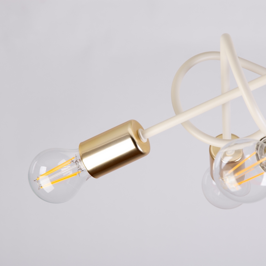 Stropni luster OXFORD 5xE27/15W/230V mesing/bijela
