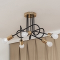 Stropni luster OXFORD 5xE27/15W/230V zlatna/crna