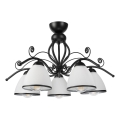 Stropni luster RETRO za površinsku montažu 5xE27/60W/230V crna/bijela