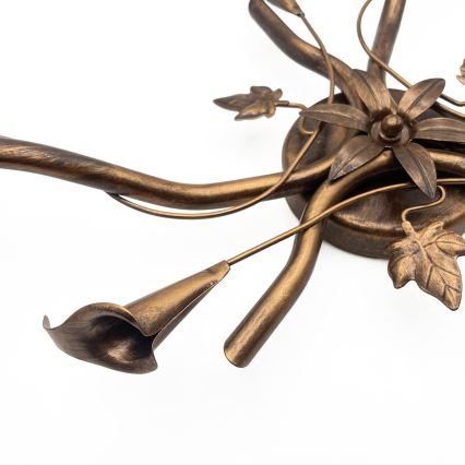 Stropni luster ROZETA 3xE14/40W/230V, brončani