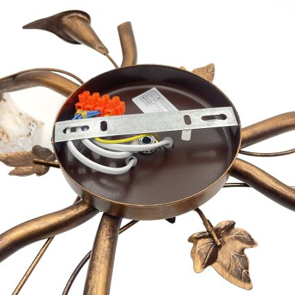 Stropni luster ROZETA 3xE14/40W/230V, brončani