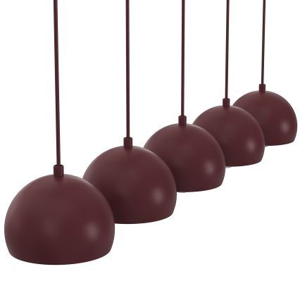 Stropni luster SOOL 5xE27/15W/230V bordo