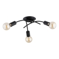 Stropni luster TORIZO 3xE27/15W/230V crni