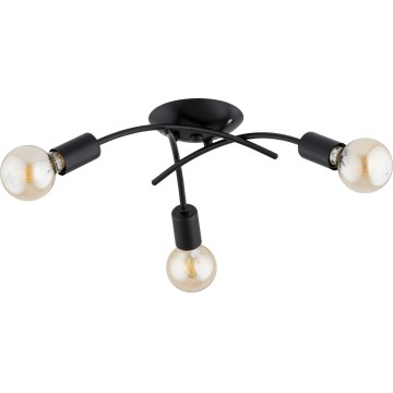 Stropni luster TORIZO 3xE27/15W/230V crni