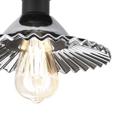 Stropni luster TRISH 1xE27/15W/230V crna/dimljeno-crna