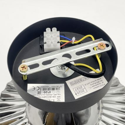 Stropni luster TRISH 1xE27/15W/230V crna/dimljeno-crna