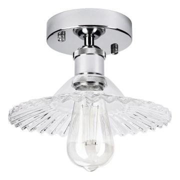 Stropni luster TRISH 1xE27/15W/230V, sjajni krom/prozirno