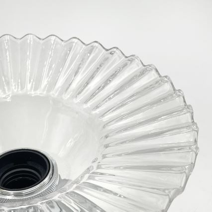Stropni luster TRISH 1xE27/15W/230V, sjajni krom/prozirno