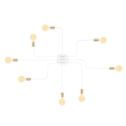 Stropni luster TRUVA 8xE27/40W/230V bijela/zlatna