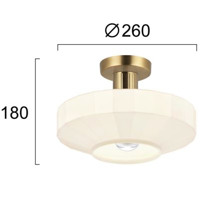 Stropni luster VIVIAN 1xE27/40W/230V zlatni