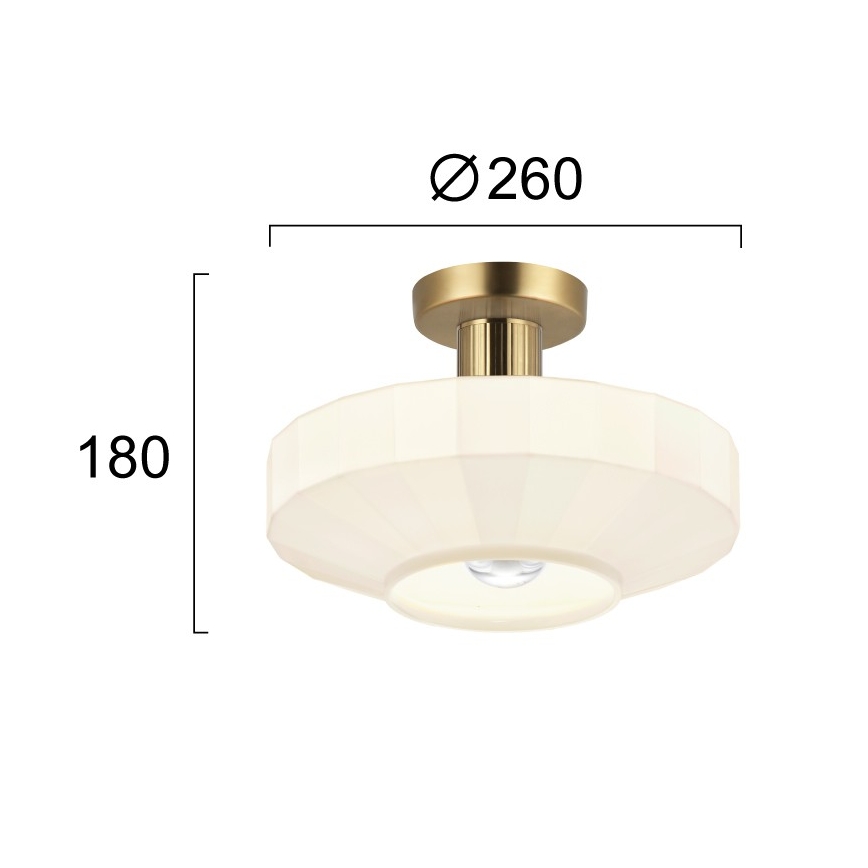 Stropni luster VIVIAN 1xE27/40W/230V zlatni