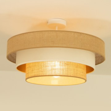 Stropni luster WENTA 1xE27/60W/230V, promjer 50 cm, juta/bež