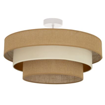 Stropni luster WENTA 1xE27/60W/230V, promjer 50 cm, juta/bež