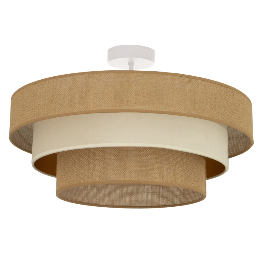 Stropni luster WENTA 1xE27/60W/230V, promjer 50 cm, juta/bež