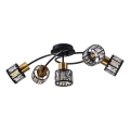 Stropni luster za površinsku montažu ZAHARA 5xE27/10W/230V crna