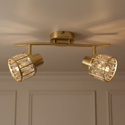 Stropni luster ZAHARA 2xE27/10W/230V zlatni