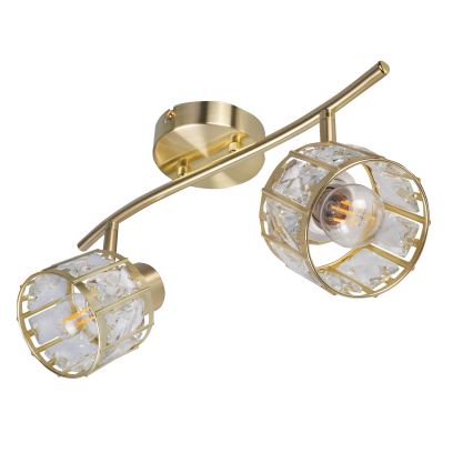 Stropni luster ZAHARA 2xE27/10W/230V zlatni