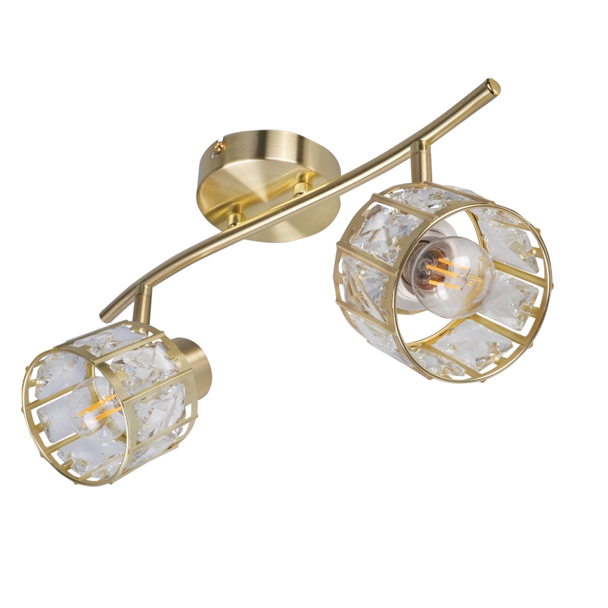 Stropni luster ZAHARA 2xE27/10W/230V zlatni