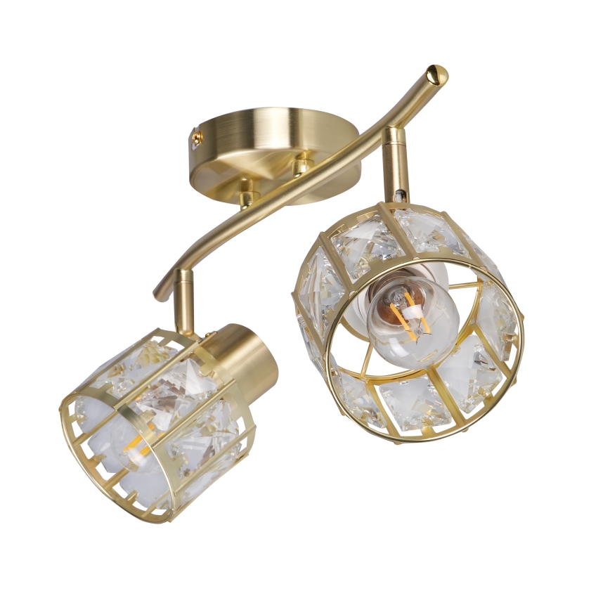 Stropni luster ZAHARA 2xE27/10W/230V zlatni