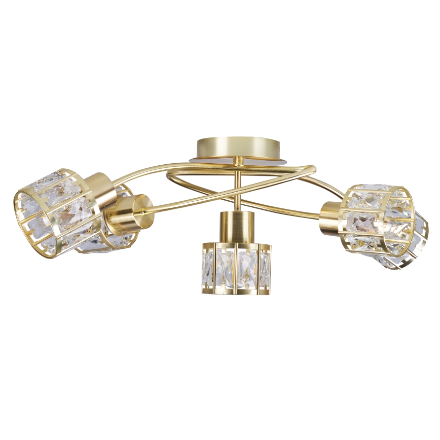 Stropni luster ZAHARA 5xE27/10W/230V zlatni
