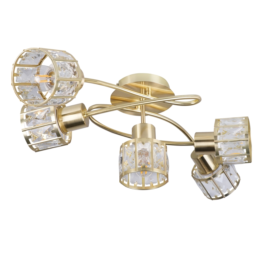 Stropni luster ZAHARA 5xE27/10W/230V zlatni