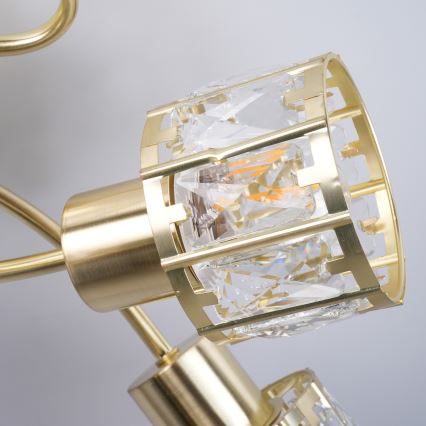 Stropni luster ZAHARA 5xE27/10W/230V zlatni
