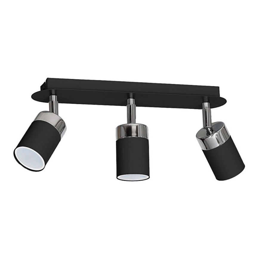 Stropni reflektor JOKER 3xGU10/25W/230V crni/sjajni krom