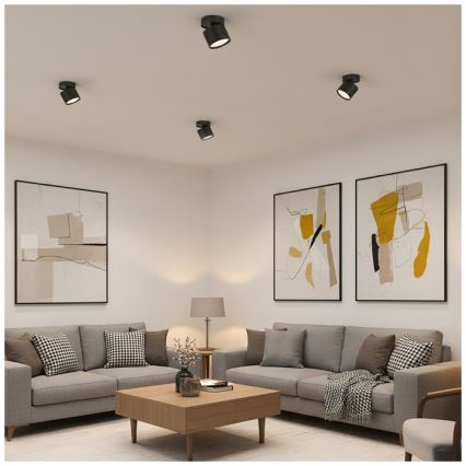 Stropni reflektor OH12F 1xGX53/35W/230V 8,5 cm crni