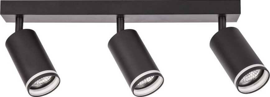 Stropni reflektor PIPE 3xGU10/10W/230V crni
