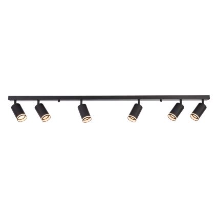 Stropni reflektor PIPE 6xGU10/10W/230V crni