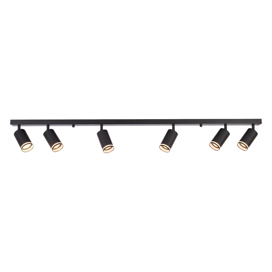 Stropni reflektor PIPE 6xGU10/10W/230V crni