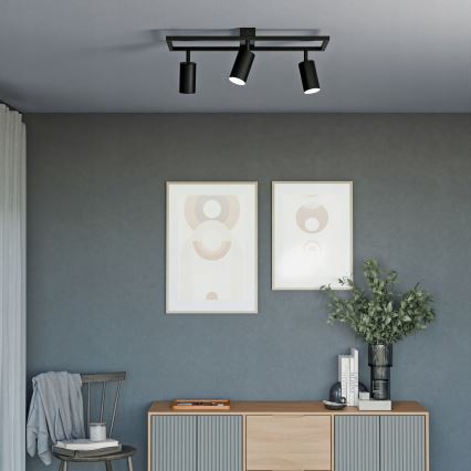 Stropni spot 3xGU10/30W/230V crna