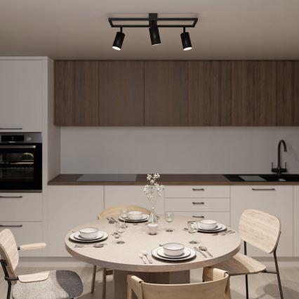 Stropni spot 3xGU10/30W/230V crna