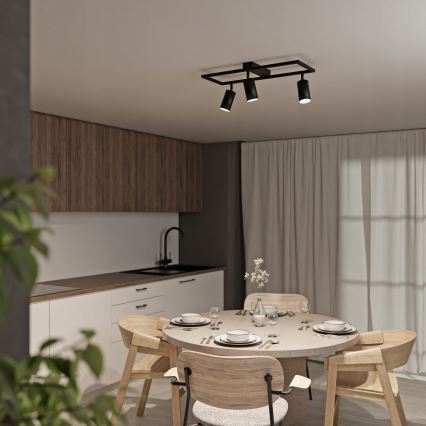 Stropni spot 3xGU10/30W/230V crna