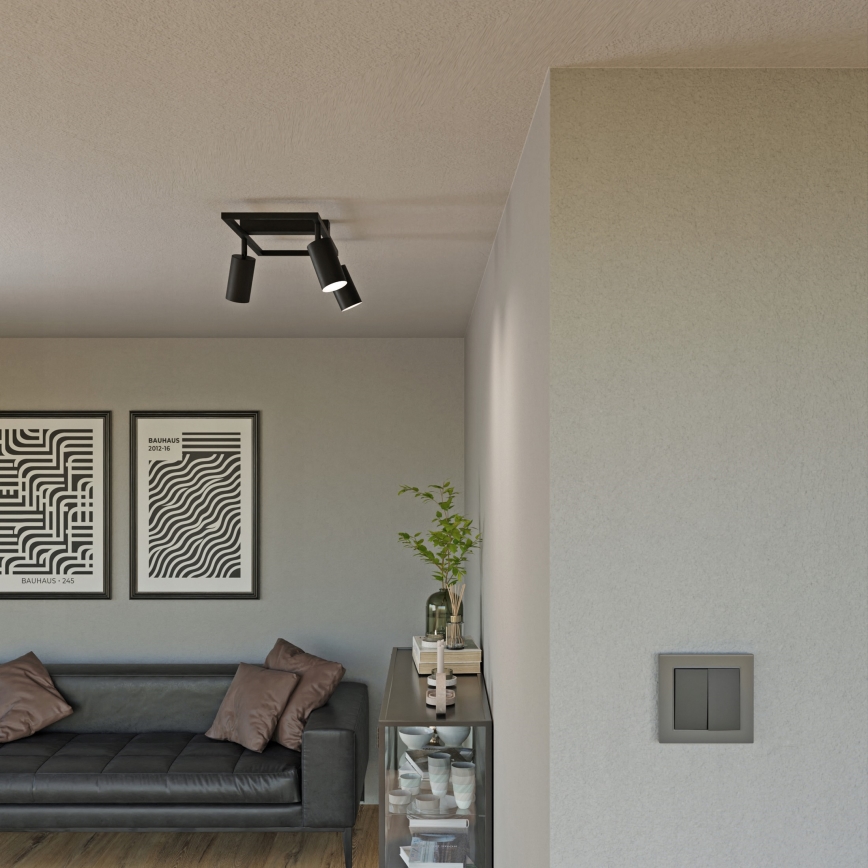 Stropni spot 3xGU10/30W/230V crna