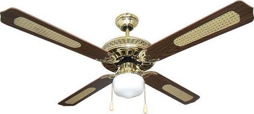 Stropni ventilator 1xE27/70W/230V pr. 132 cm smeđa/zlatna