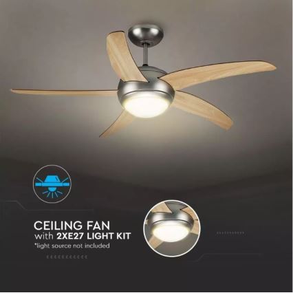 Stropni ventilator 2xE27/20W/230V pr. 132 cm + daljinski upravljač