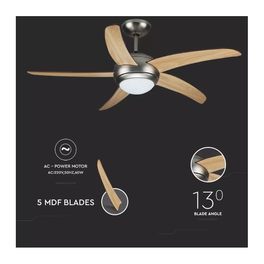 Stropni ventilator 2xE27/20W/230V pr. 132 cm + daljinski upravljač