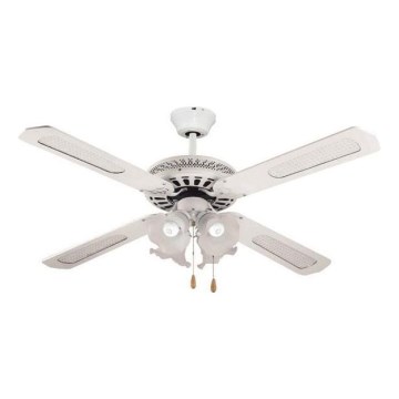 Stropni ventilator 4xE27/70W/230V Ø 132 cm bijeli