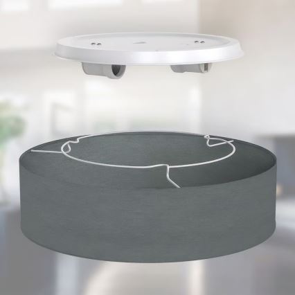 Stropno svjetlo 2xE27/40W/230V, promjer 38 cm, sivo